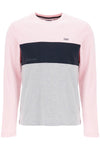 EDEN PARK long sleeve crew neck t-shirt in pink*** blue*** and gray cotton