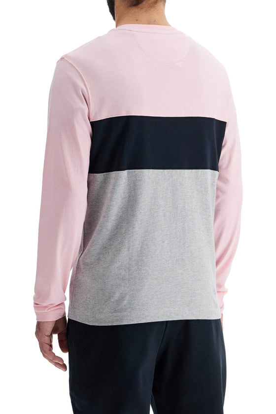 EDEN PARK long sleeve crew neck t-shirt in pink*** blue*** and gray cotton