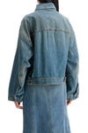 Haikure denim boxy jacket with spencer