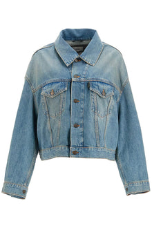  Haikure denim boxy jacket with spencer