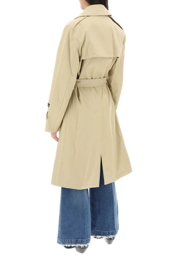 Homme Girls cotton double-breasted trench coat