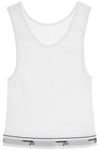 Homme Girls white cotton sleeveless crop top