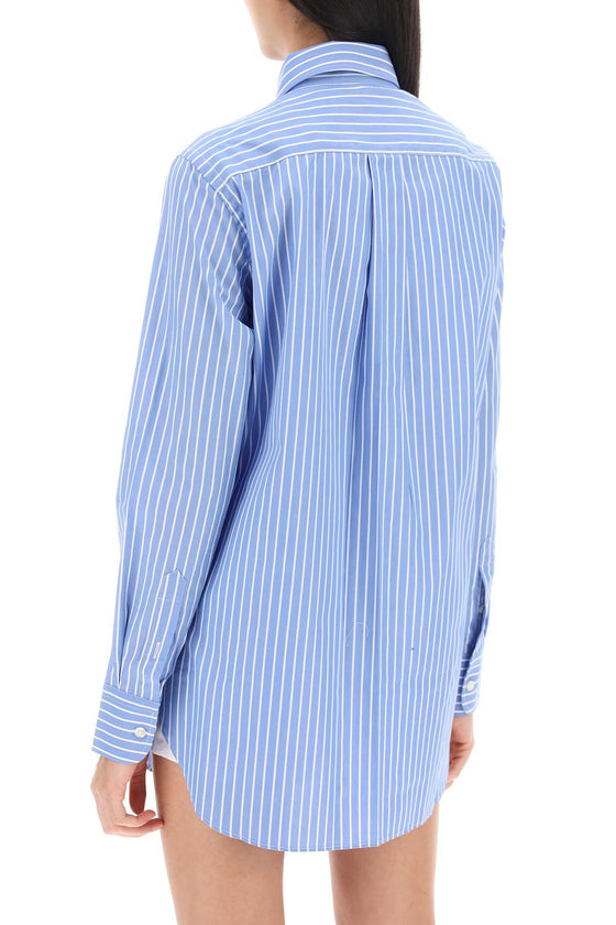 Homme Girls striped poplin shirt