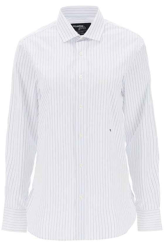 Homme Girls striped poplin shirt