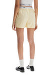 Homme Girls high-waisted pale yellow cotton boxer