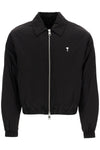 Ami Alexandre Matiussi crumpled canvas bomber jacket