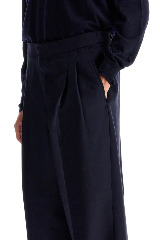 Ami Alexandre Matiussi large fit wool gabardine trousers