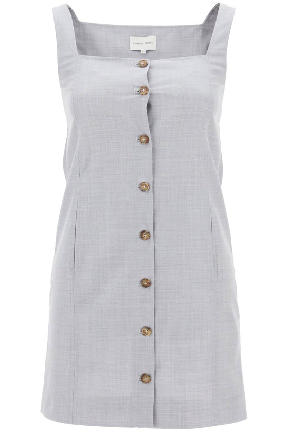 Loulou Studio buttoned pinafore dress