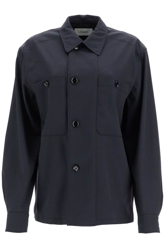 Lemaire double-breasted twill oversh