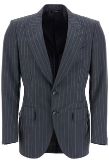  Tom Ford slim fit single-breasted jacket dark grey virgin wool