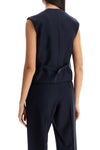 Blaze Milano women's blue wool vest with v-neck