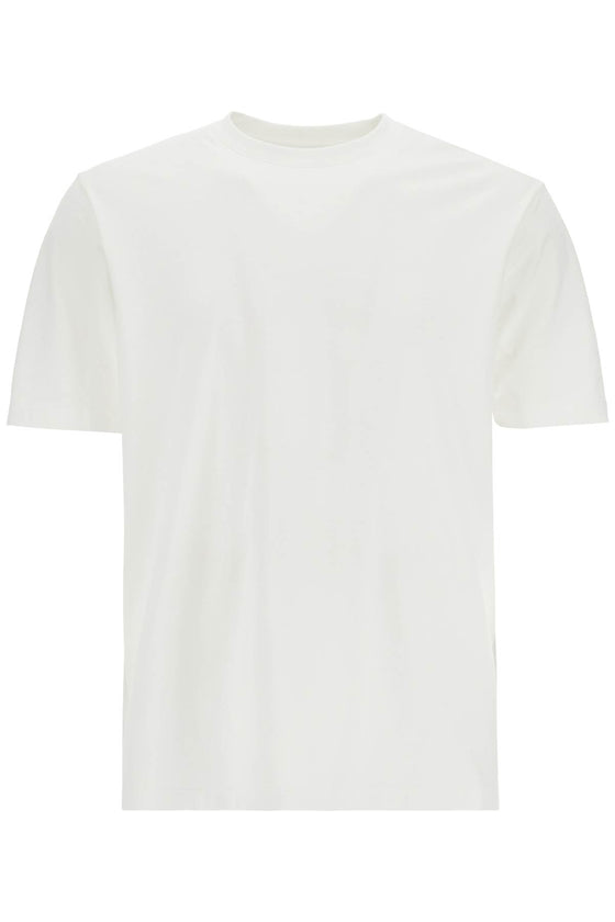 Y-3 white cotton t-shirt with "uniform of the streets" print