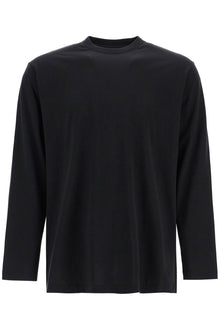  Y-3 long sleeve black cotton t-shirt with men's graphic