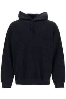  Y-3 black cotton hoodie with gfx print