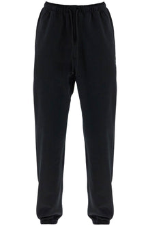  Y-3 wide leg high waist black cotton pants with adjustable drawstring