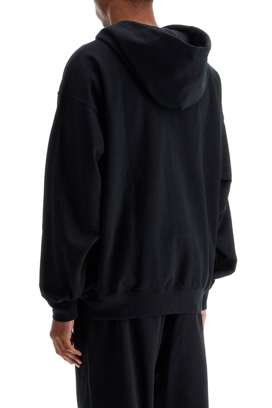 Y-3 black cotton zip hoodie