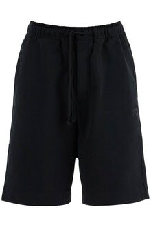  Y-3 high-waisted black cotton sports shorts