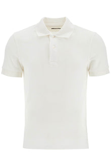  Tom Ford white cotton polo with classic collar