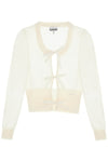 Ganni mohair cardigan with bow accents