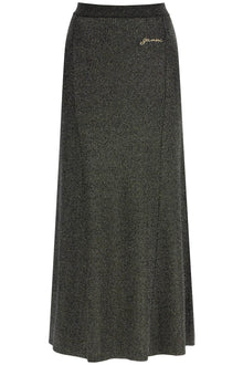  Ganni long lurex knit skirt