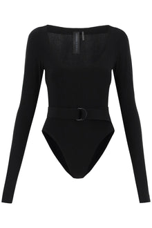  Norma Kamali belted long-sleeved bodysuit