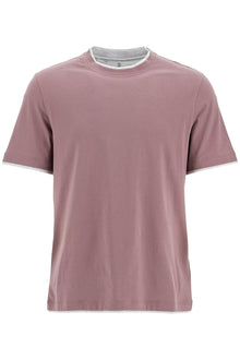  Brunello Cucinelli cotton t-shirt with faux layering