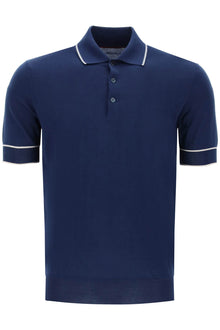  Brunello Cucinelli cotton knit polo shirt