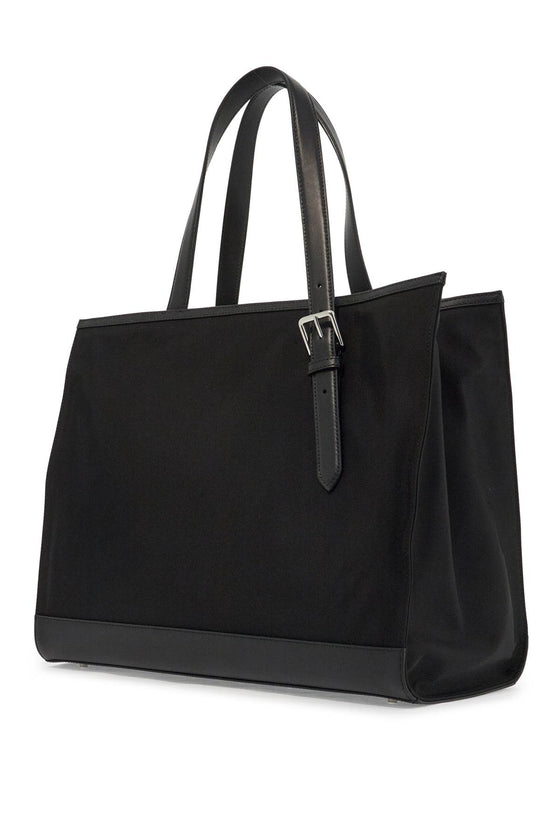 Bally east/west nylon and leather tote bag