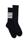 Thom Browne long 4-bar lightweight cotton socks