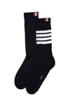 Thom Browne long 4-bar lightweight cotton socks