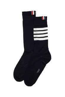  Thom Browne long 4-bar lightweight cotton socks