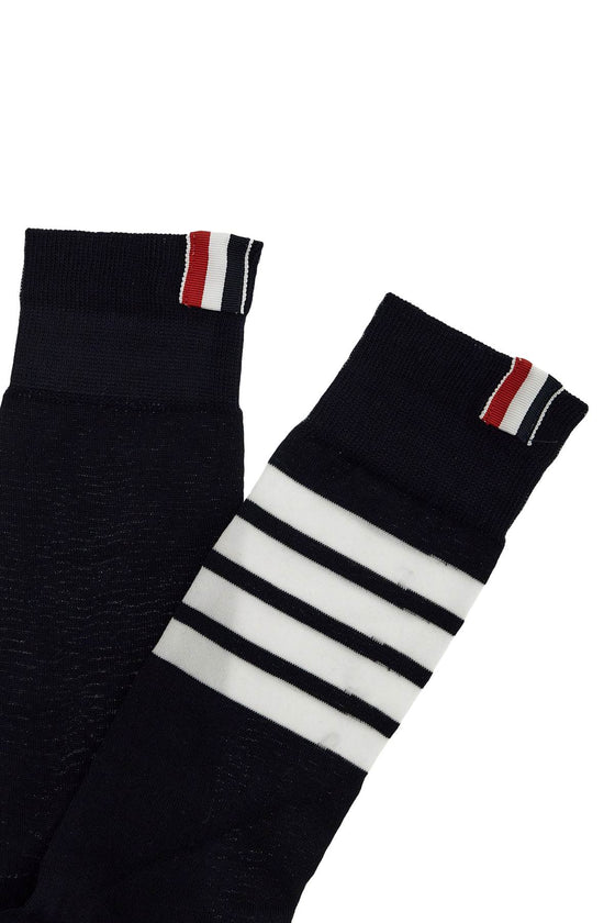 Thom Browne long 4-bar lightweight cotton socks