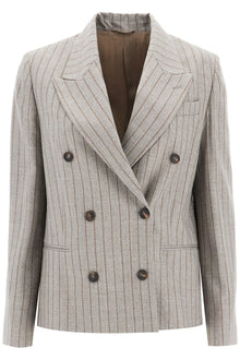  Brunello Cucinelli double-breasted mouliné p