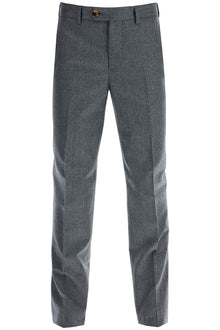  Brunello Cucinelli italian fit flannel trousers for a