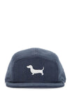 Thom Browne velvet baseball cap with seven