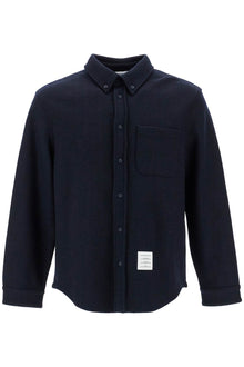  Thom Browne herringbone wool blend overshirt