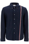 Thom Browne "button-down overshirt in knit with tricolor