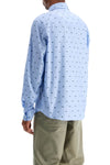 Maison Kitsune light blue casual cotton shirt with print