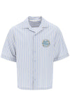 Etro pegasus striped bowling shirt