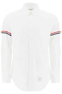  Thom Browne oxford button-down shirt with rwb armbands