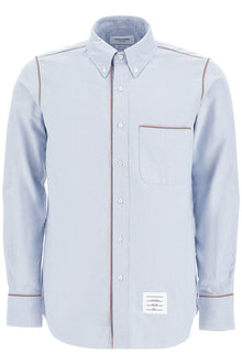  Thom Browne button-down shirt with gros-grain trim