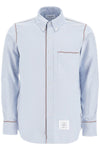 Thom Browne button-down shirt with gros-grain trim