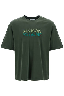  Maison Kitsune oversized t-shirt with gradient logo