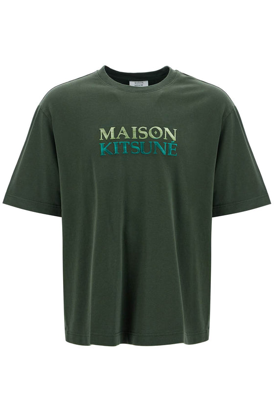 Maison Kitsune oversized t-shirt with gradient logo