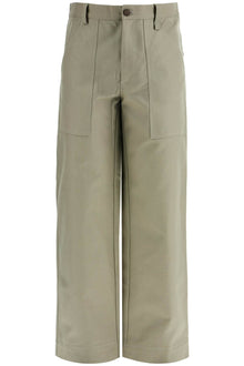  Maison Kitsune gray cotton wide leg work pants