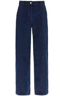  Maison Kitsune straight jeans with embroidery