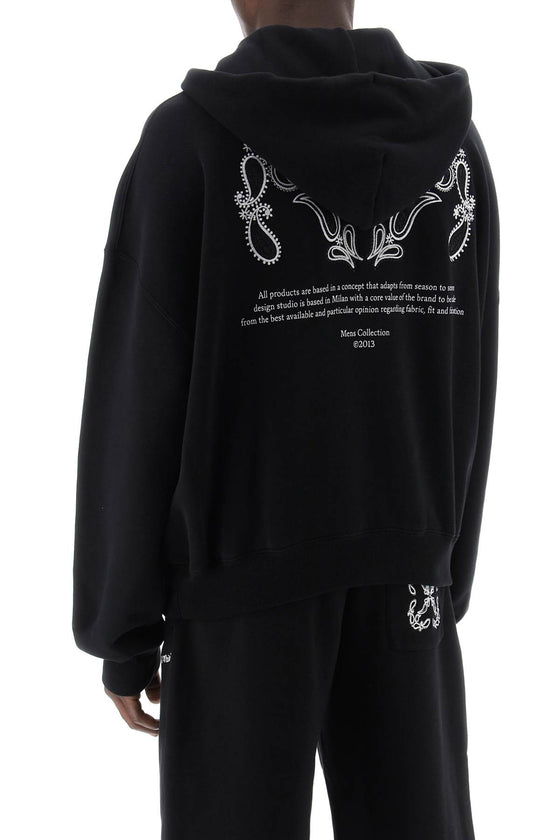 Off-White hooded sweatshirt with paisley