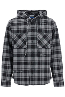  Off White Off-White checked overshirt with hood