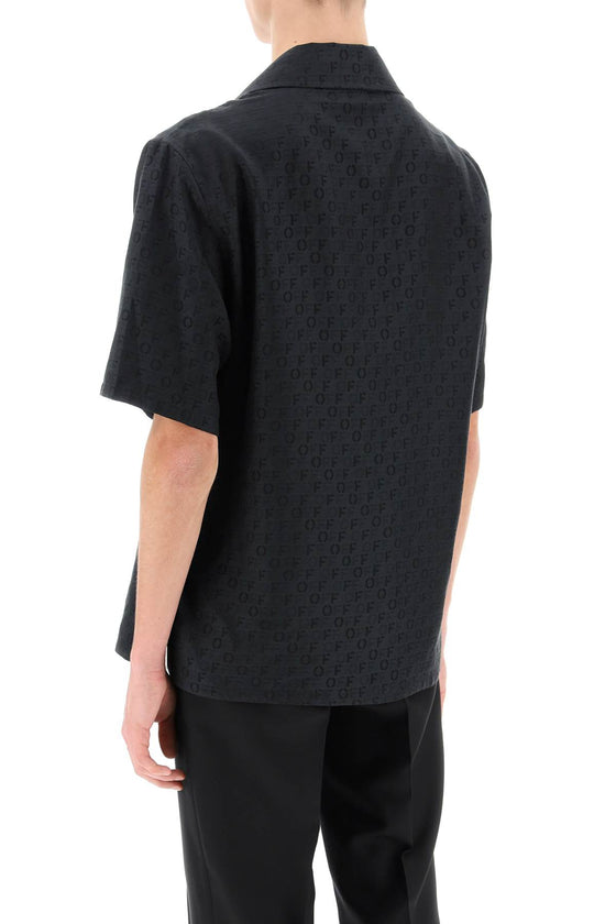 Off White Off-White holiday bowling shirt with off pattern