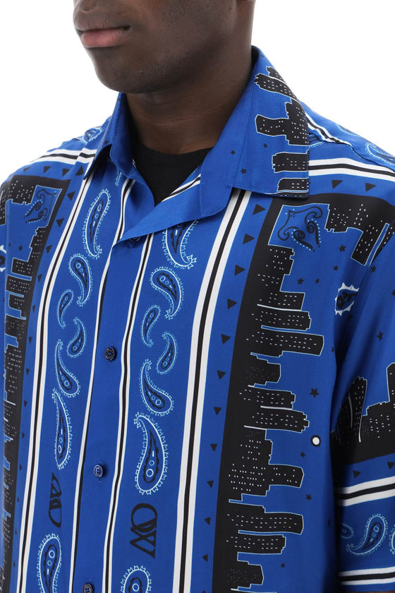 Off White Off-White skyline paisley bowling shirt with pattern